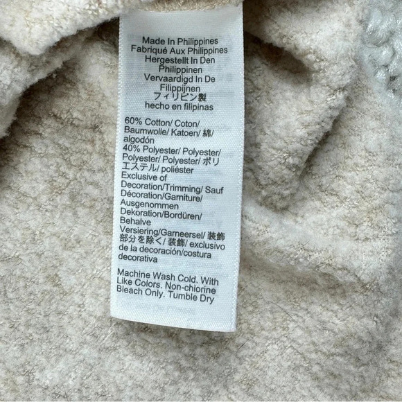 J. Crew Wide Button Collar Mock Neck Pullover Top, Heathered Oatmeal Tan 3X Plus - Picture 4 of 9